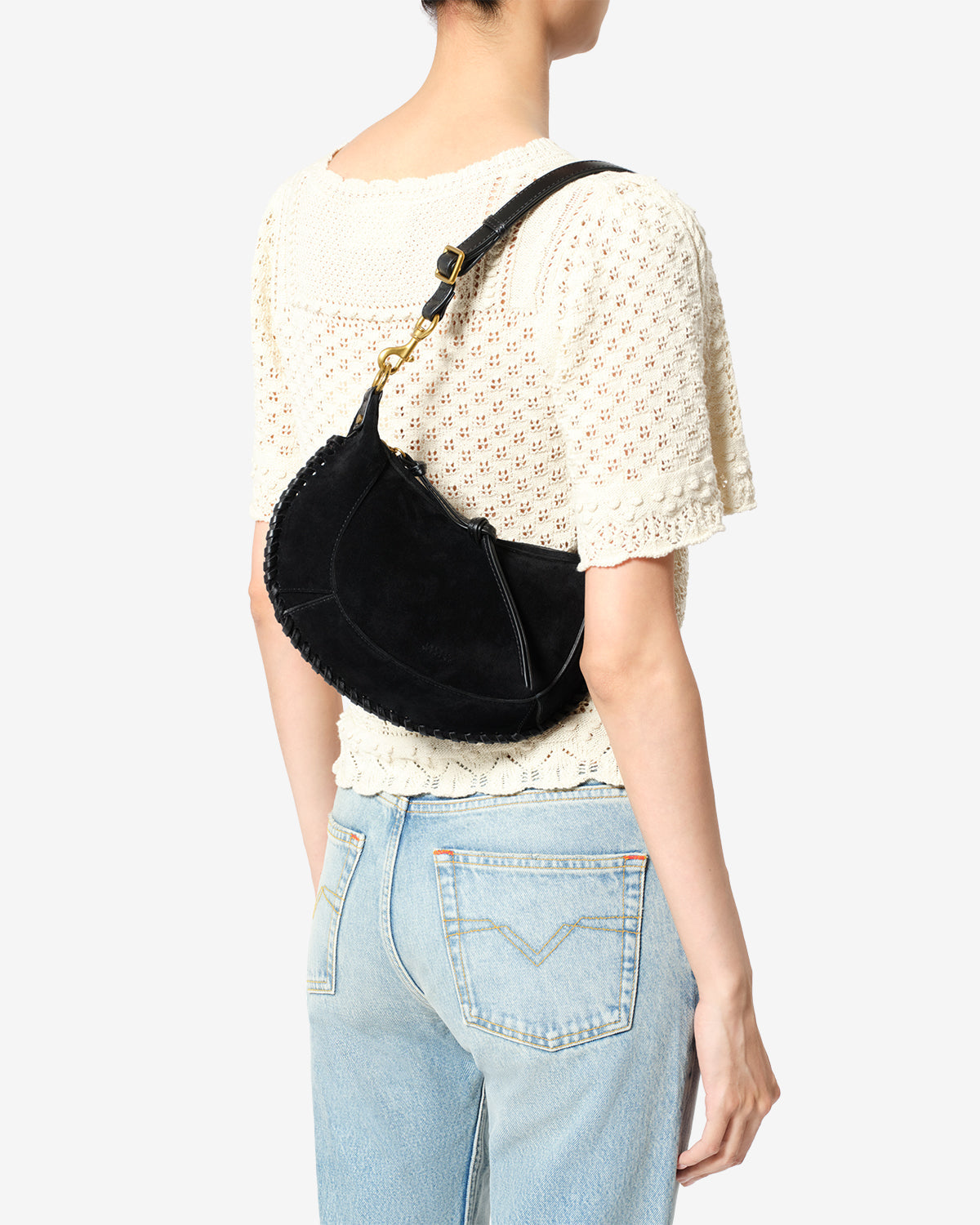 Sac Oskan Moon en cuir velours
