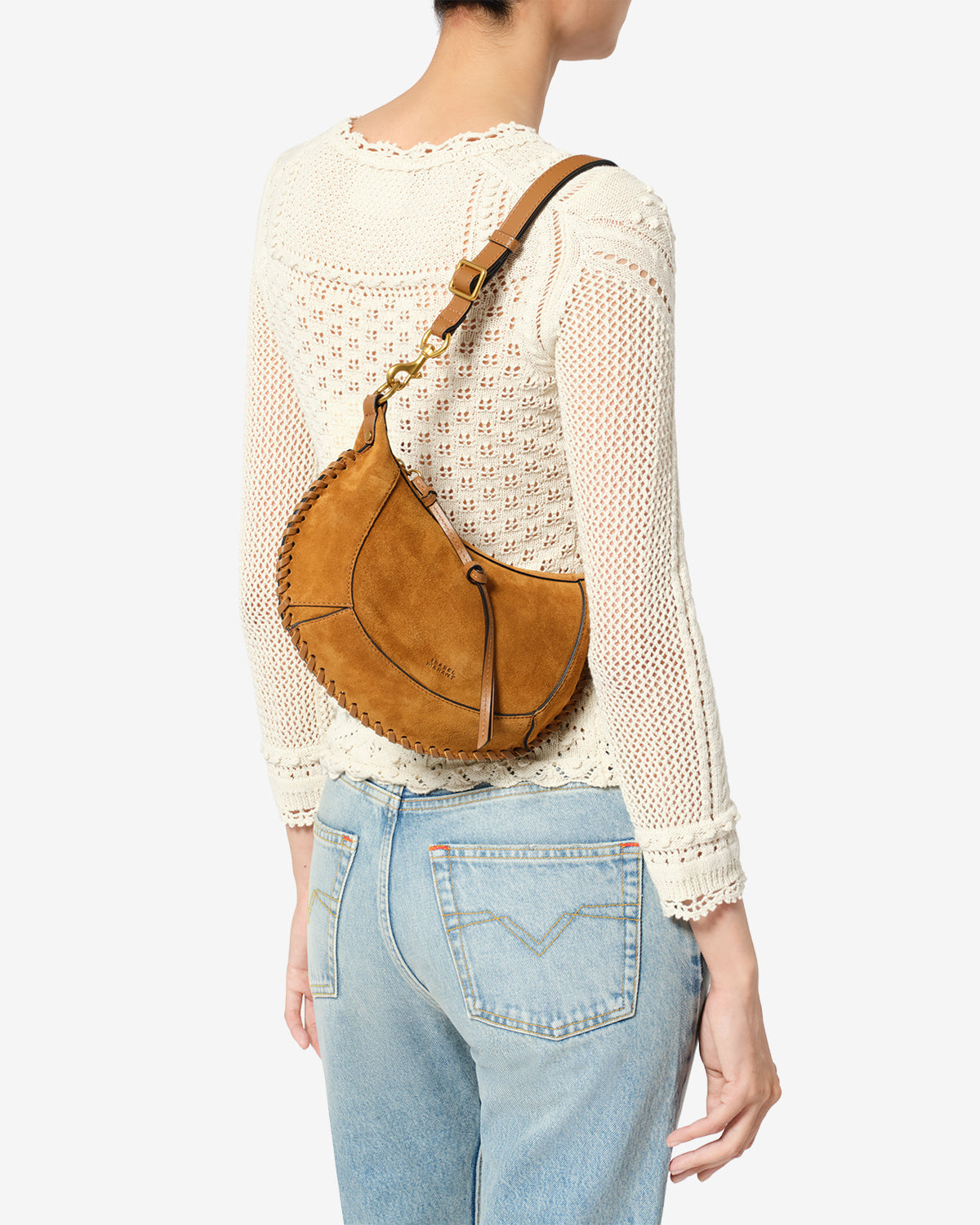 Sac Oskan Moon en cuir velours