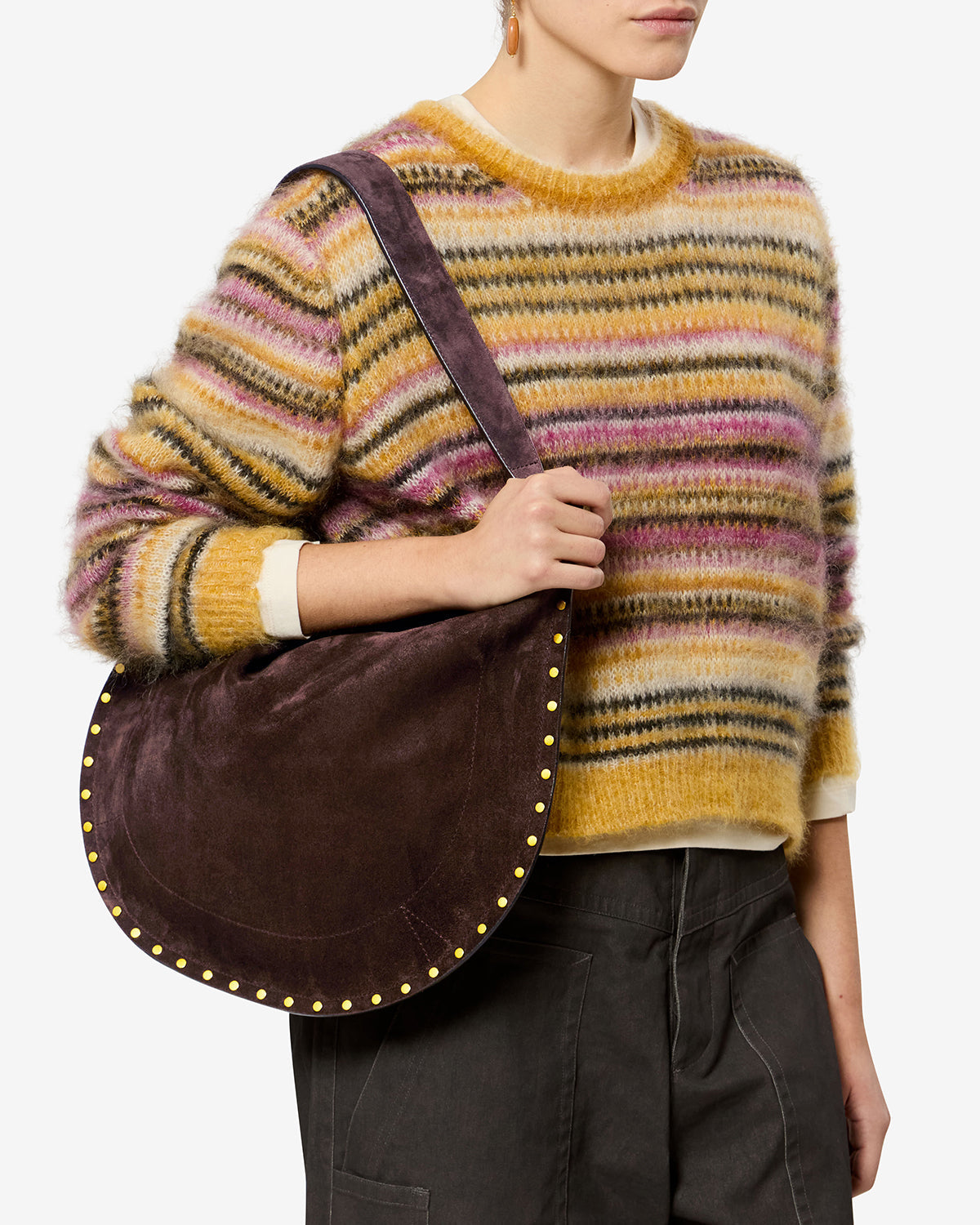 Sac Oskan Hobo Soft en cuir velours