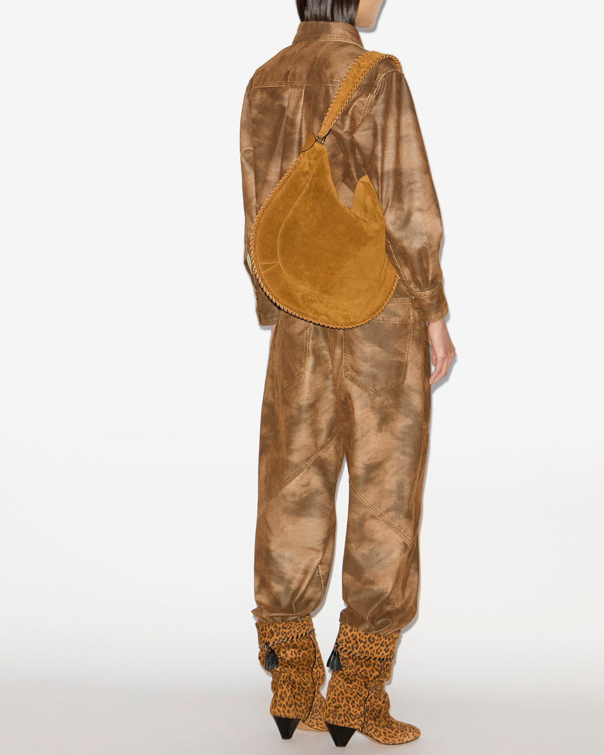 Sac Oskan Hobo Soft en cuir velours