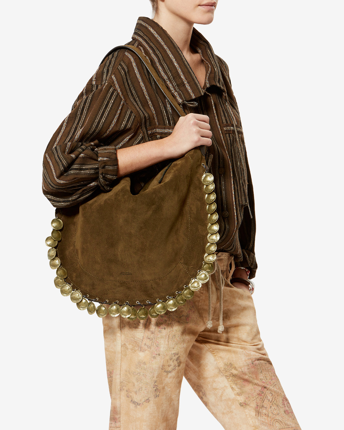 Sac Oskan Hobo Soft en cuir velours