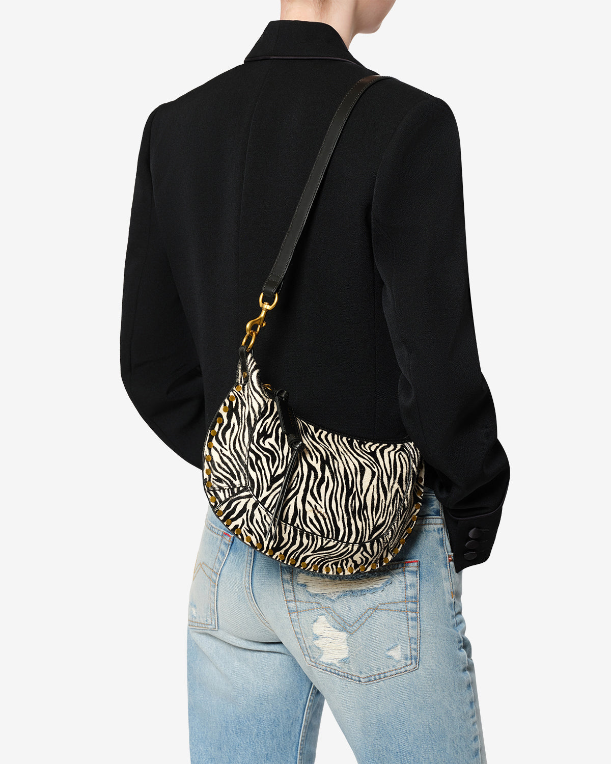 Sac Oskan Moon en cuir effet pony