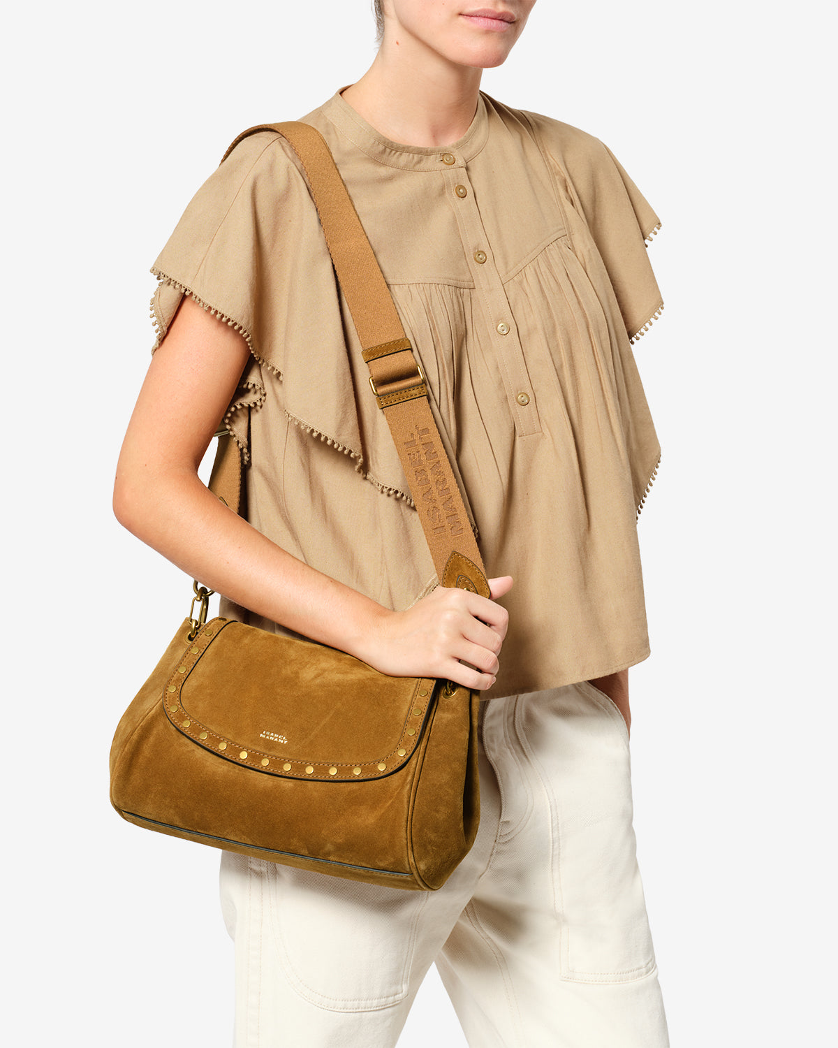 Sac Chany M en cuir velours