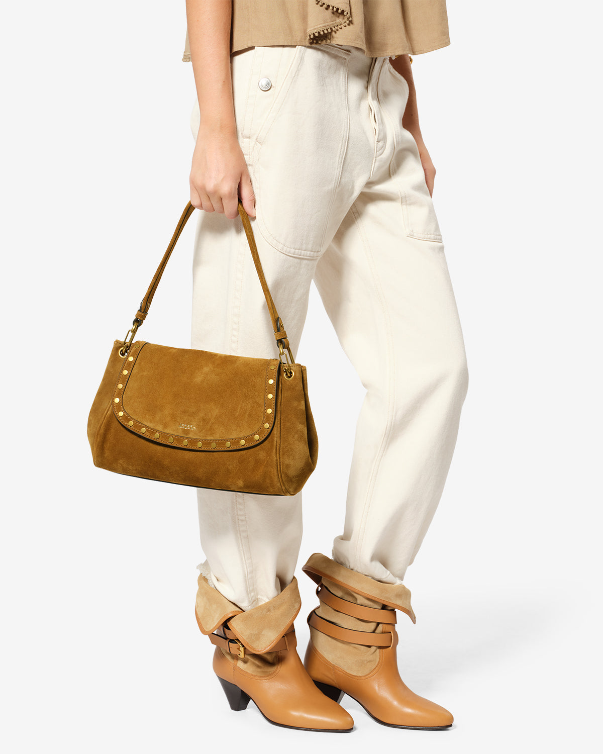Sac Chany M en cuir velours